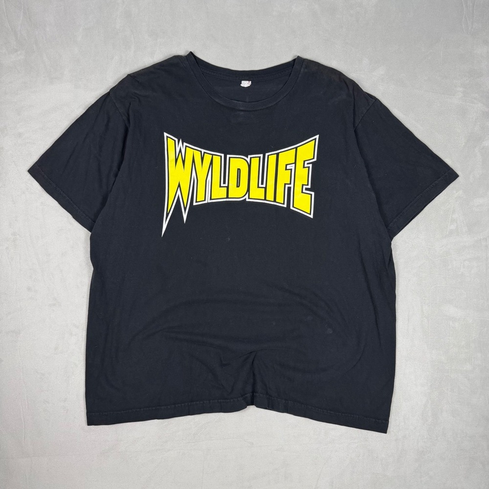 Y2K‎ Mens Wyldlife Band Graphic Tee Rock Punk Anvil Black XL